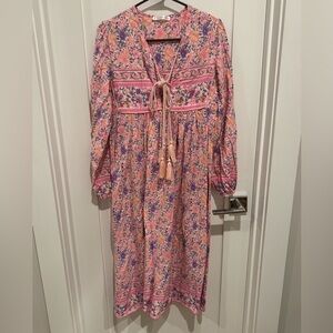 R. Vivimos floral midi dress XS cottagecore coquette girl boho bohemian b2